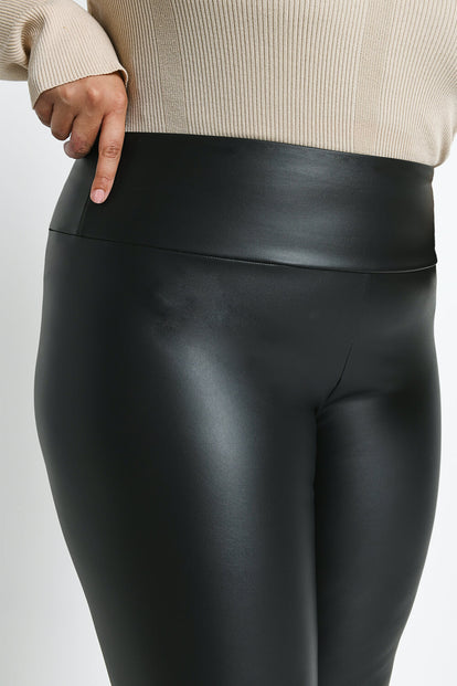 Lady Thermal Faux Leather Pants Leggings Stretch Skinny High Waist