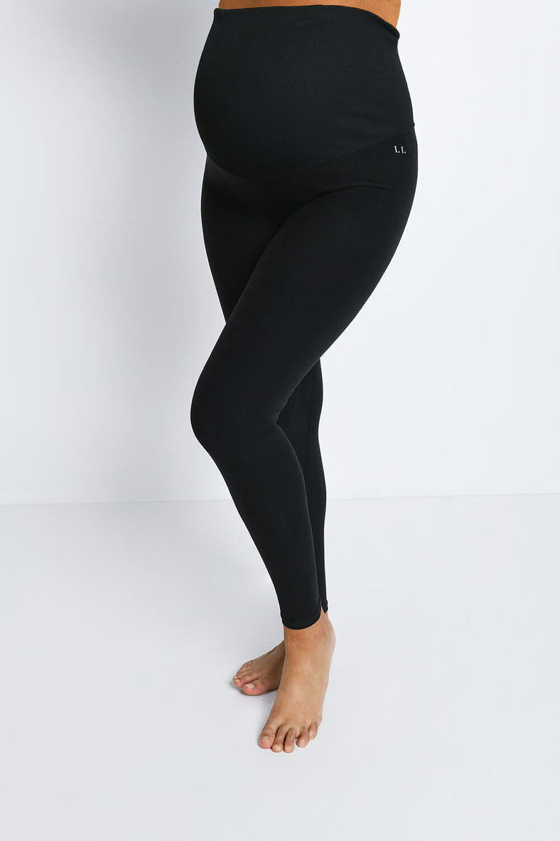 Maternity Luxe Loungewear Leggings--Black