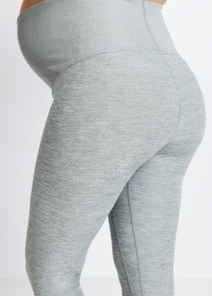 Maternity Luxe Loungewear Leggings - Light Grey Marl