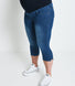 Maternity Cropped Jeggings - Mid Blue