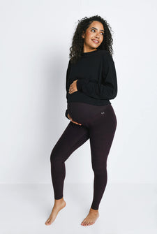 Maternity Ultimate Soft-Touch Leggings - Winter Berry Marl