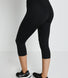 Energise Cropped High Waisted Gym Leggings - Midnight Black