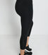 Focus Cropped High Waisted Sports Leggings - Midnight Black