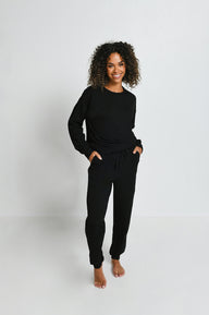 Luxe Lounge Jogger - Black