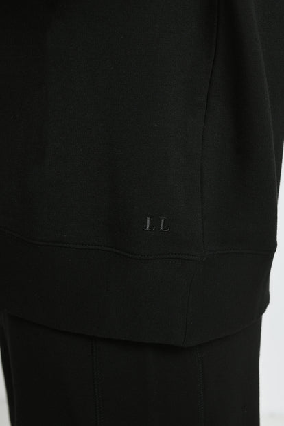 Luxe Lounge Sweatshirt - Black