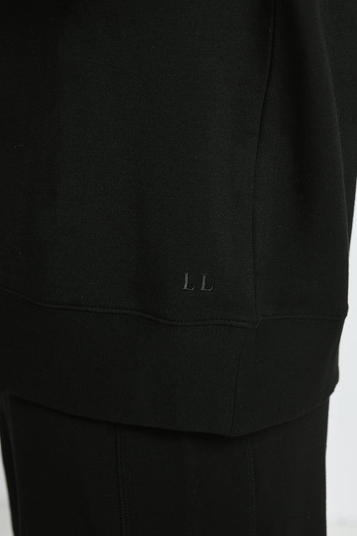Luxe Lounge Sweatshirt--Black