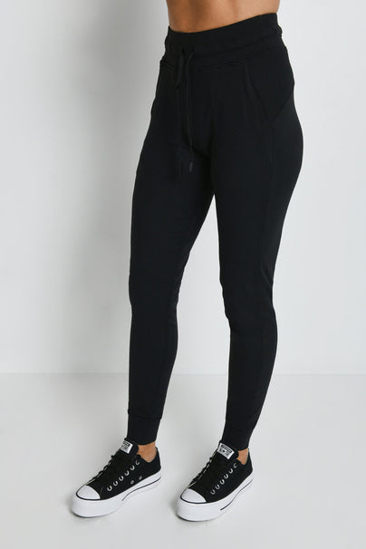 Recharge High Waisted Joggers--Midnight Black