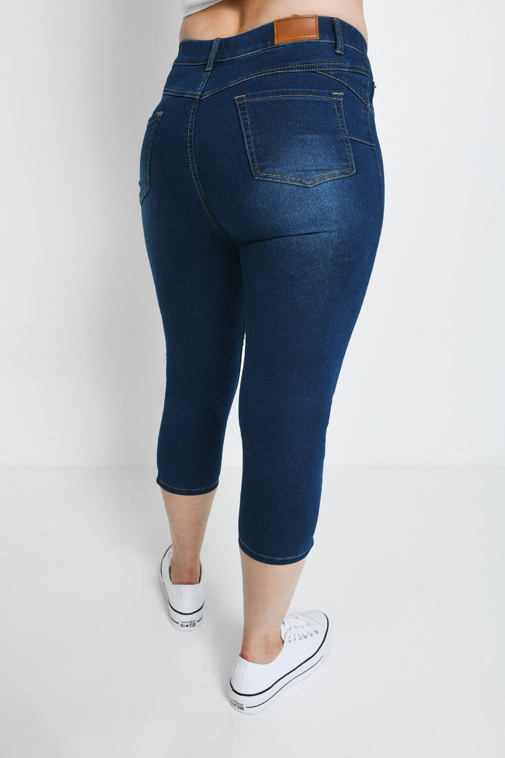 Dark Blue Cropped Jeggings LOVALL