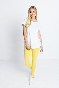 Pastel Yellow Classic High Waisted Leggings