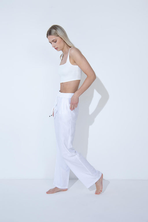 Everyday Linen Trousers--White