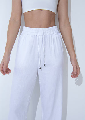 Everyday Linen Trousers - White