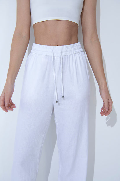 Everyday Linen Trousers - White