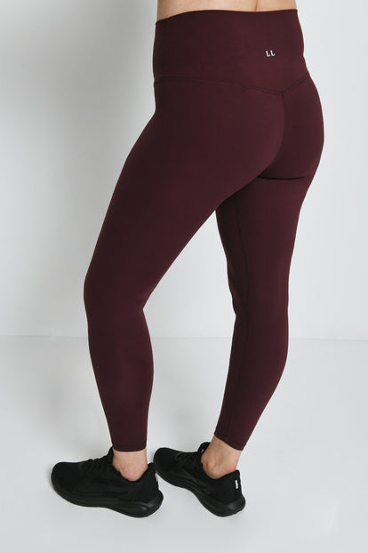 Women's High Waisted Everyday Active 7/8 Leggings - A New Day Berry XL